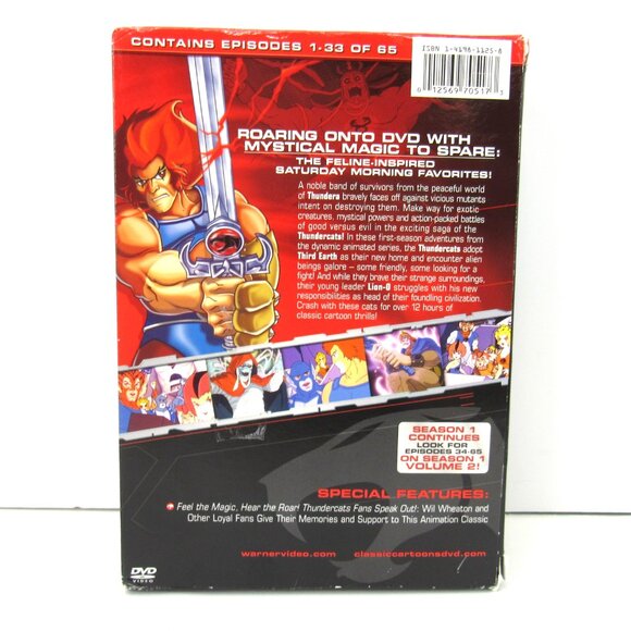 Thunder Cats Season One Volume One First 33 Animated Adventures 6 Disc Set - Picture 11 of 12